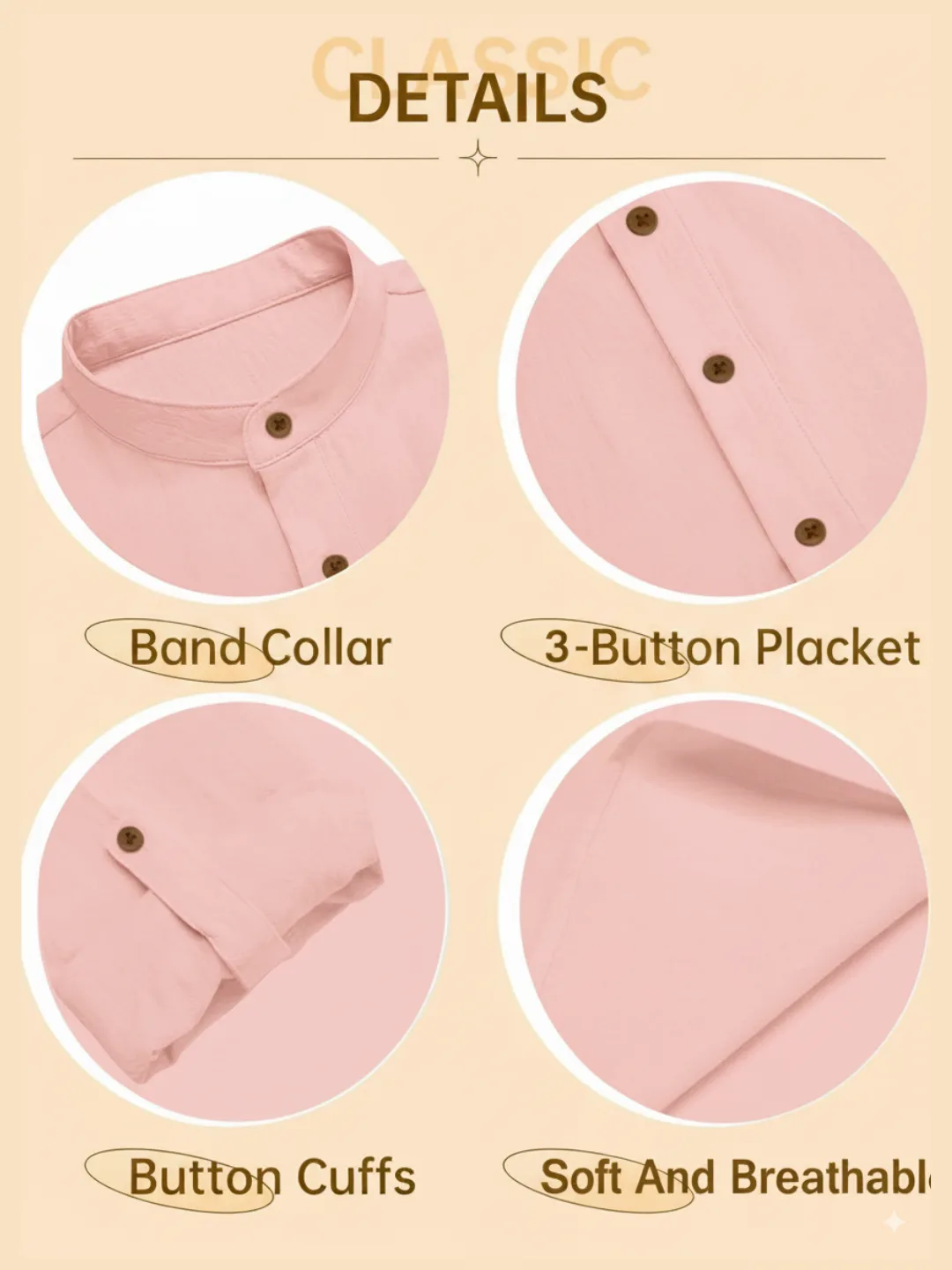 Airy Pink Classic Short Kurta - Image 6